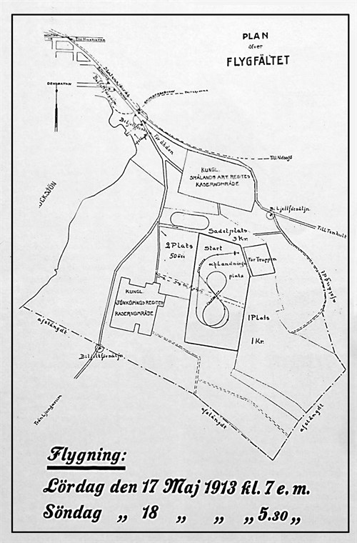 Plan över flygfältet 1913